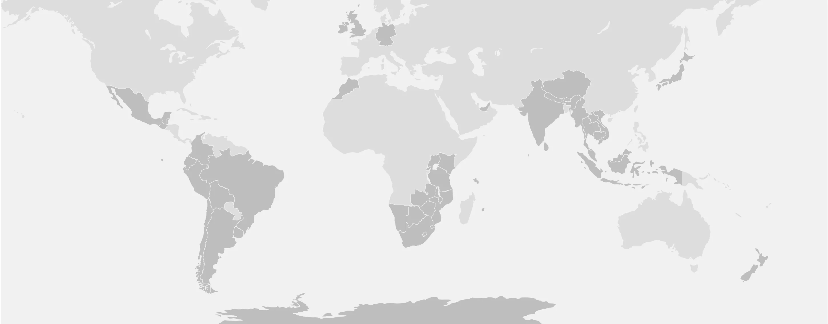 Destinations in India, Africa, South America, Asia